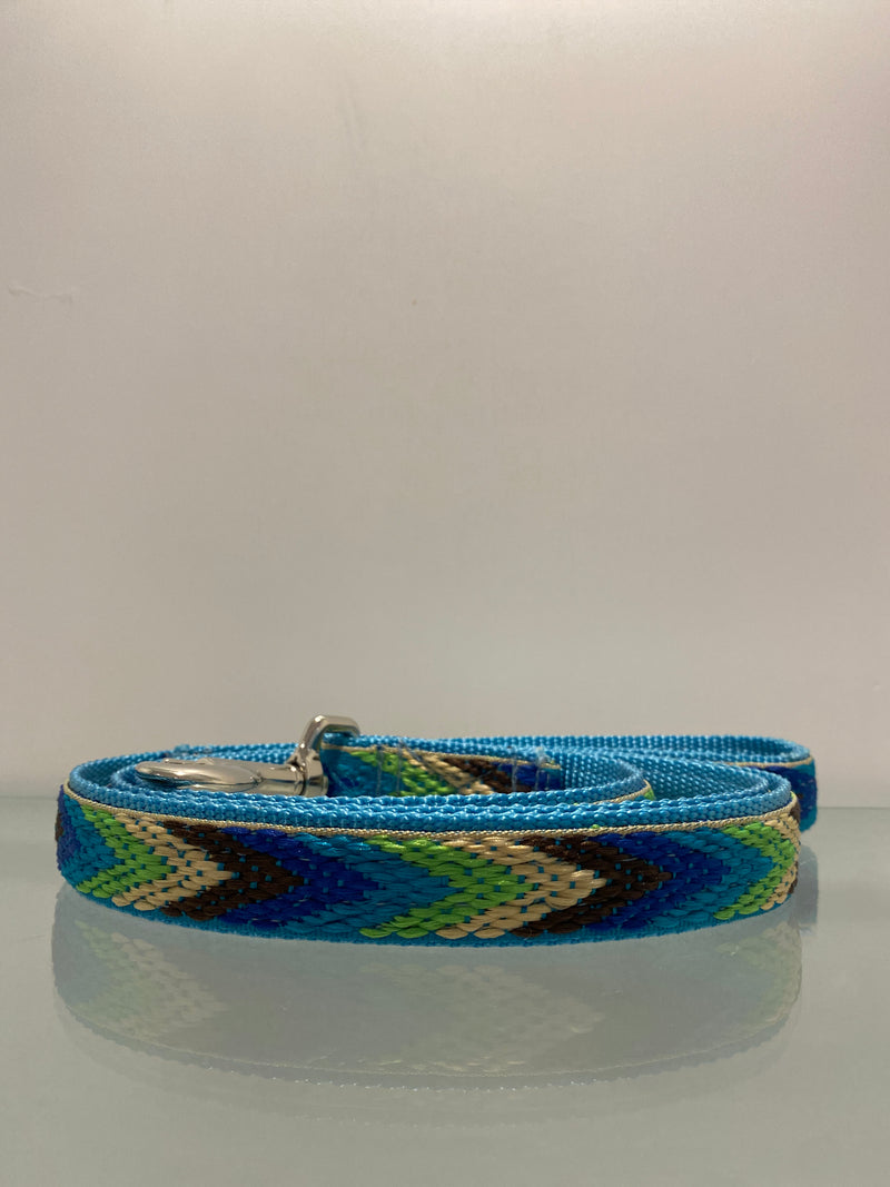 blue cowboy chevron leash