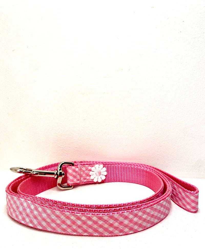 Pink Gingham Leash