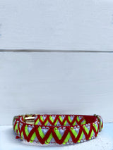 Red Green Zigzag Collar
