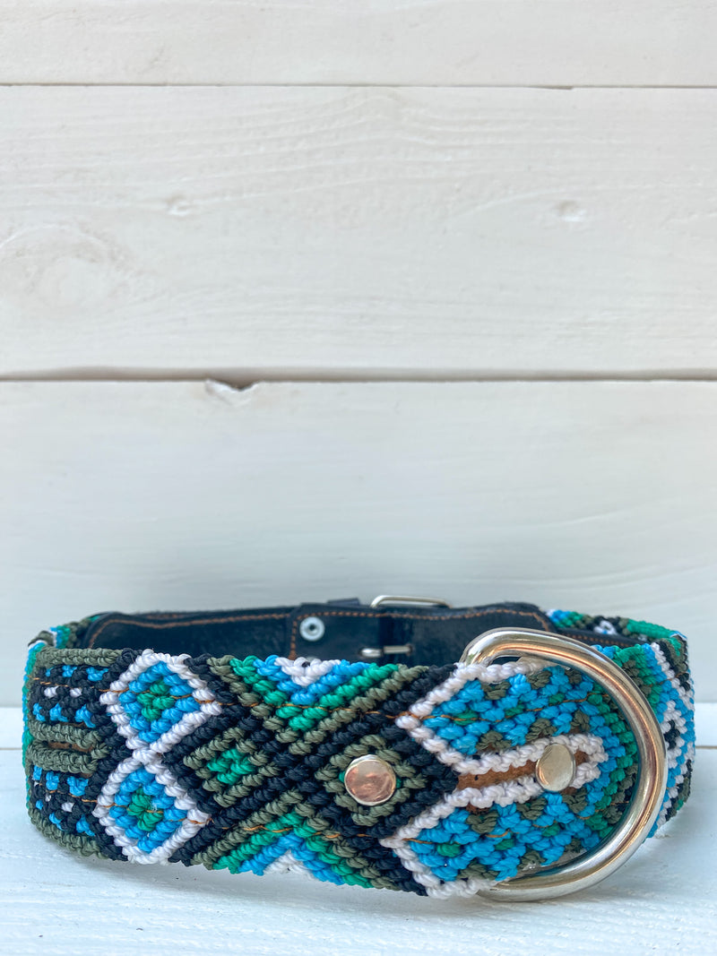 handwoven artisan dog collar