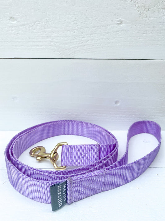 lilac dog leash made in Austin Texas