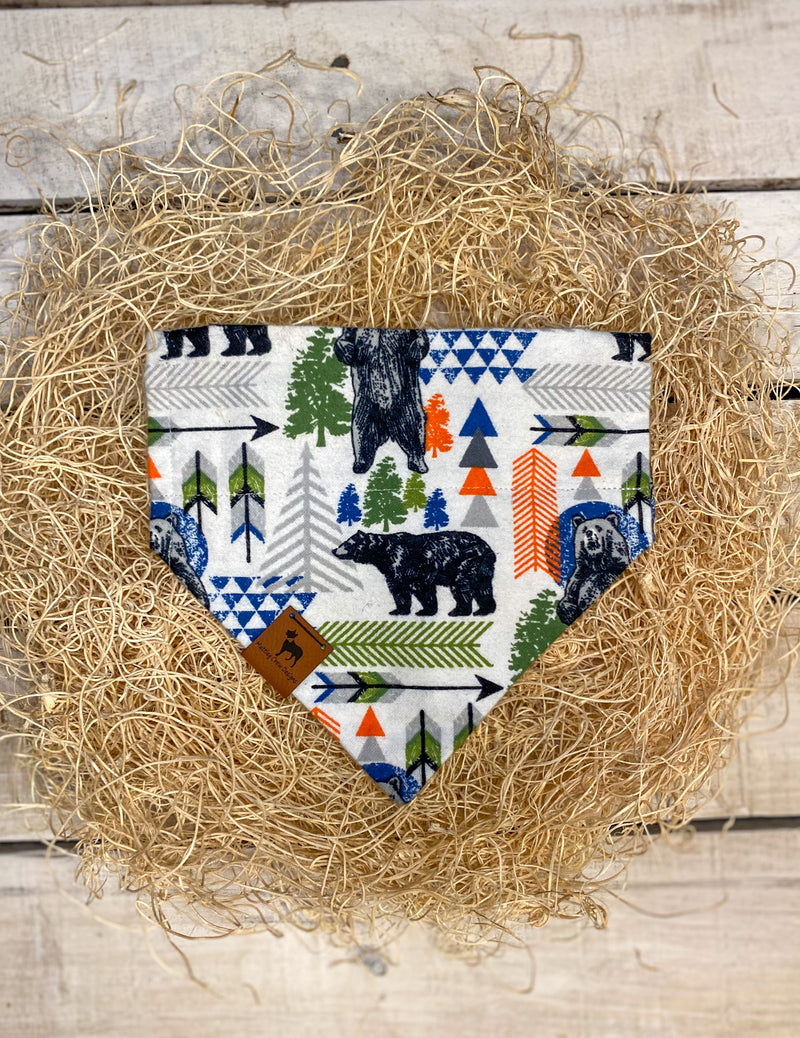 Grizzly Bear Flannel Bandana