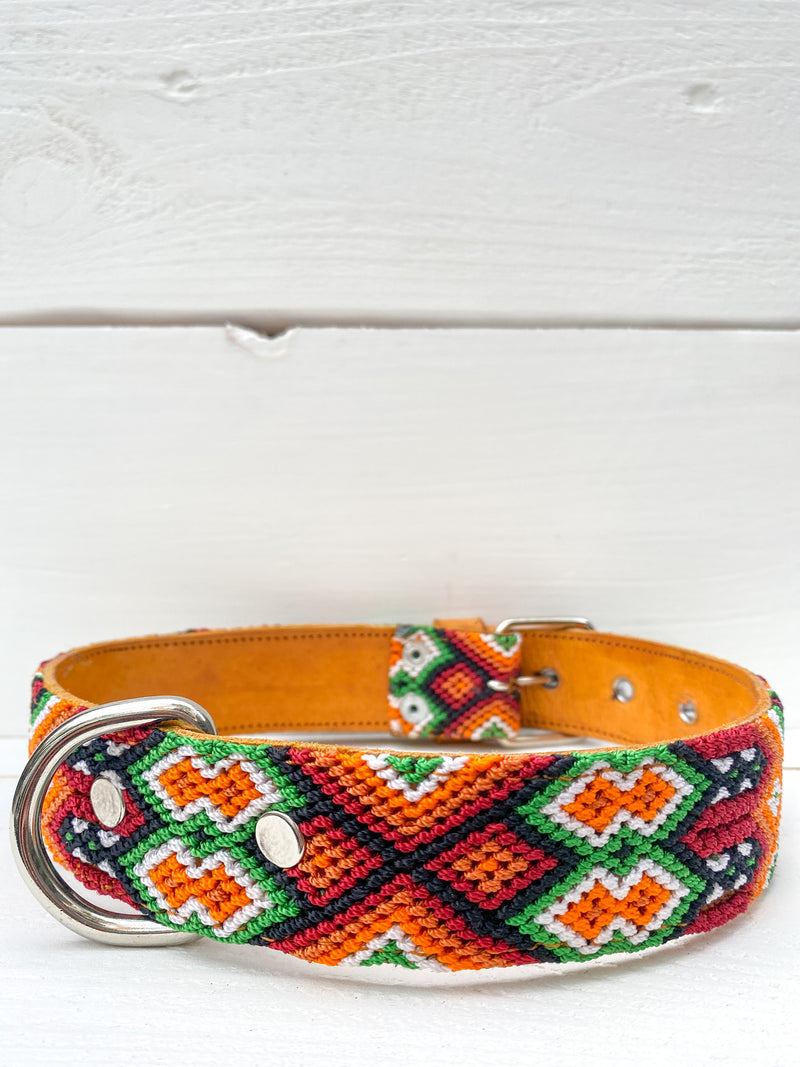 handwoven artisan dog collar