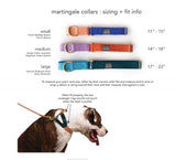 Giraffe & Teal Martingale Collar