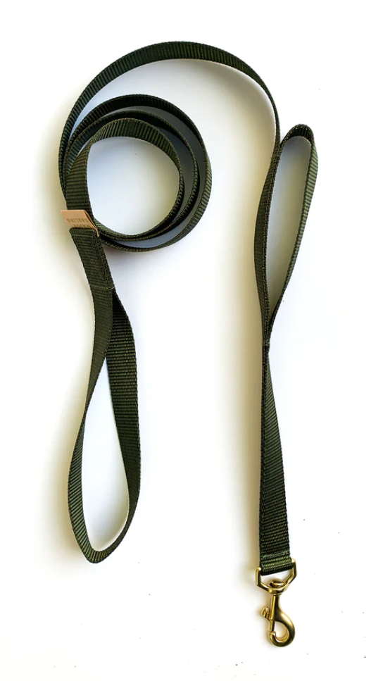 Double Handled Leash - Olive