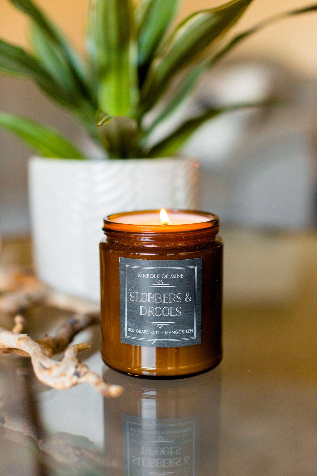 soy candle handmade in austin TX called Slobbers and Drools 